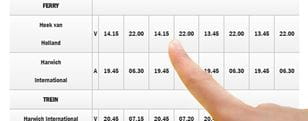 Ferry & trein dienstregeling